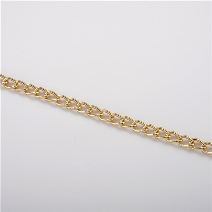 Transparent Bag Handle Chain Handbag Strap Chain Solid Gold Link Chain